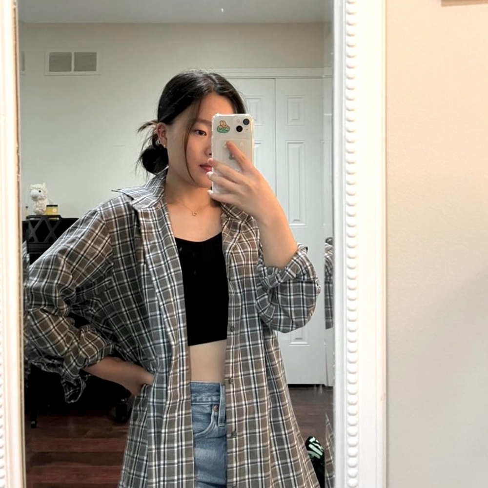 OVERSIZED PLAID FLANNEL